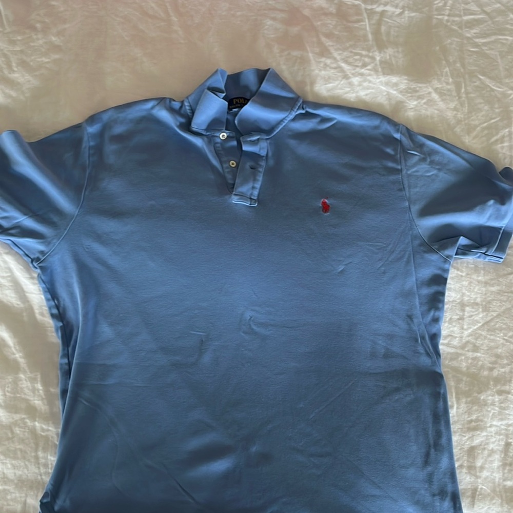 Used blue Ralph Lauren Polo shirt, XL,
